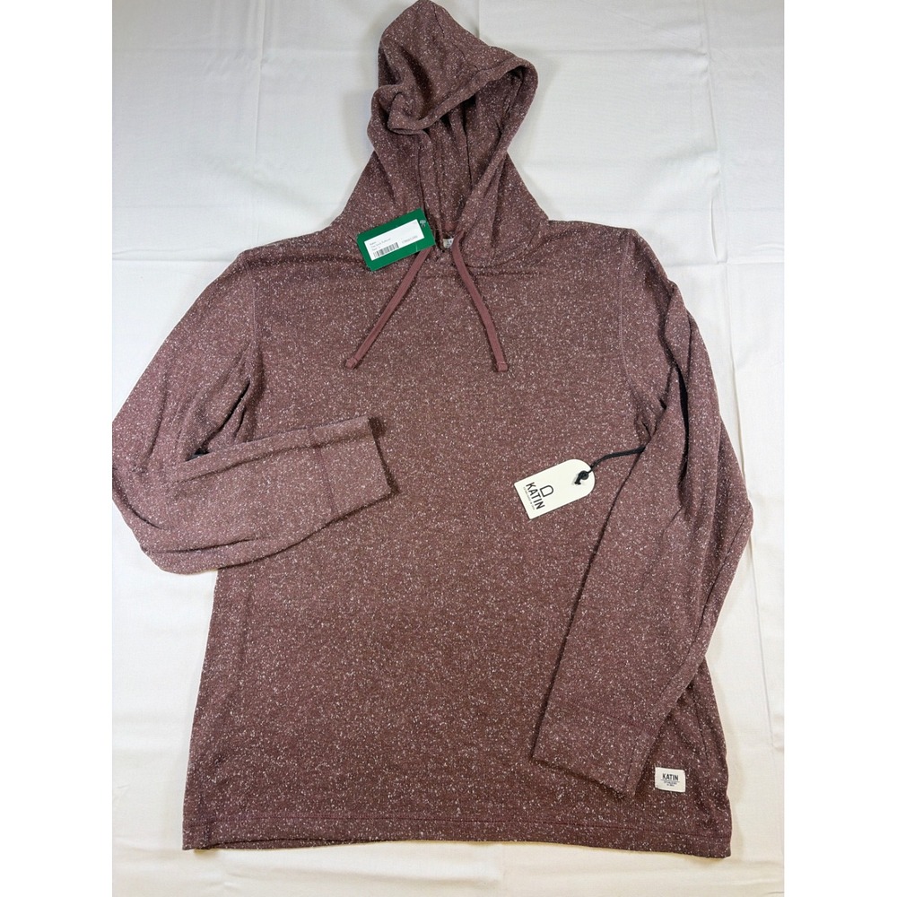Katin The Sock Pullover Red Marl Knit Hoodie Mens Large NWT Stitch Fix